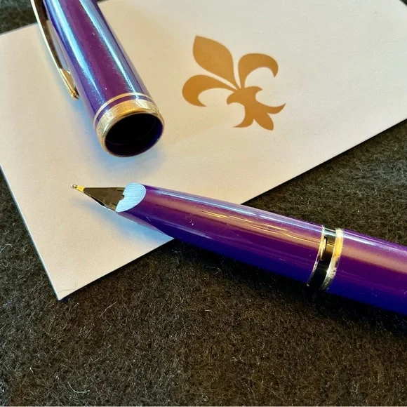 MONT BLANC VINTAGE GENERATION CARTRIDGE FOUNTAIN PEN 14K NIB w/ 4 NEW CARTRIDGES - Picture 4 of 11